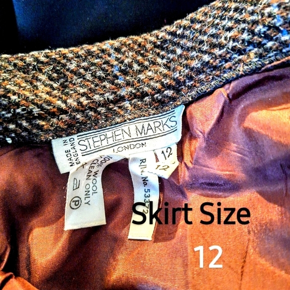 Imported Vintage Couture Stephen Marks Retro Wool Plaid Coat & Midi Pencil Skirt - Picture 6 of 10